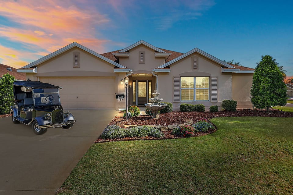 Single level home, Smooth pathway to front door.