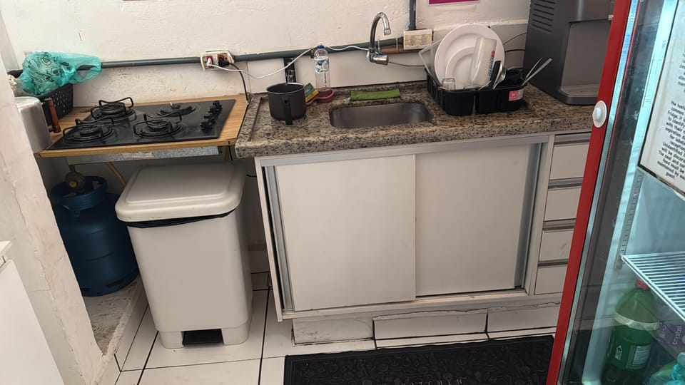 Fridge, toaster, blender, waffle maker