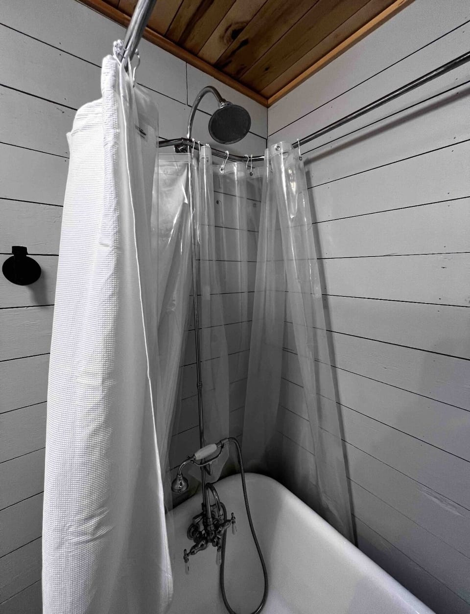Claw foot tub/shower combo