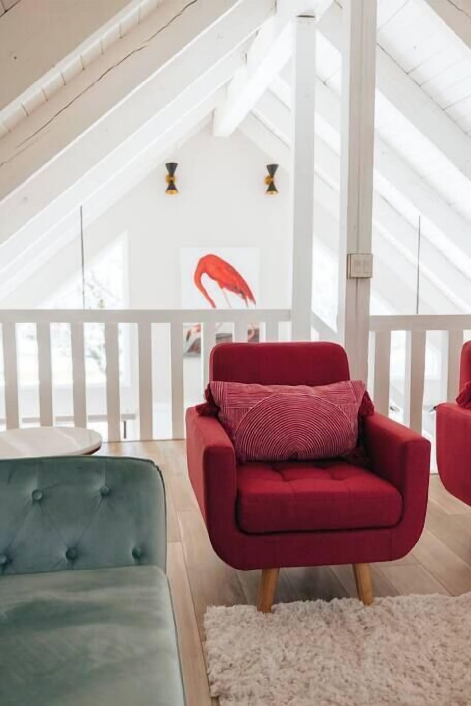 Chairs in the loft area