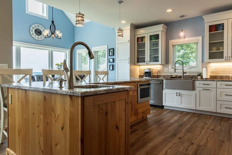 Kitchen with Lake Views While You Cook