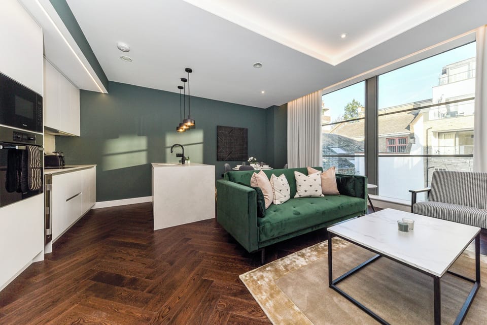 Apartment | Living area | 42-inch Smart TV with cable channels, Netflix, streaming services