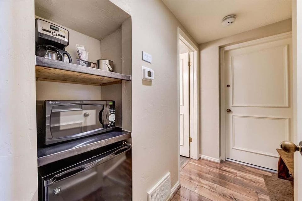 Coffee Pot, Microwave, Mini Fridge