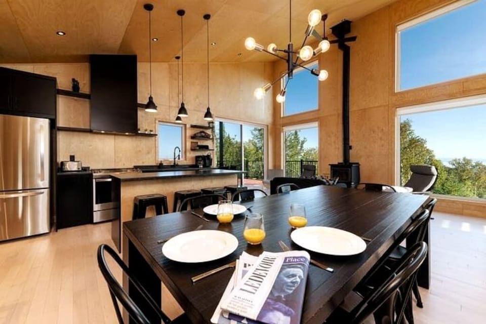 Dining room and kitchen