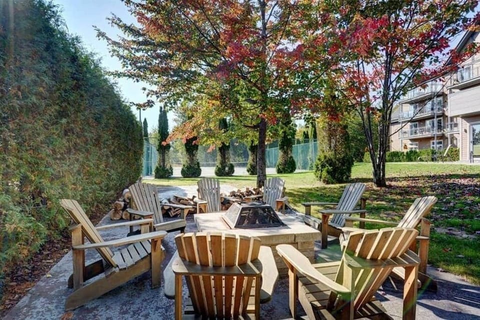 Backyard with outdoor fireplace (shared)