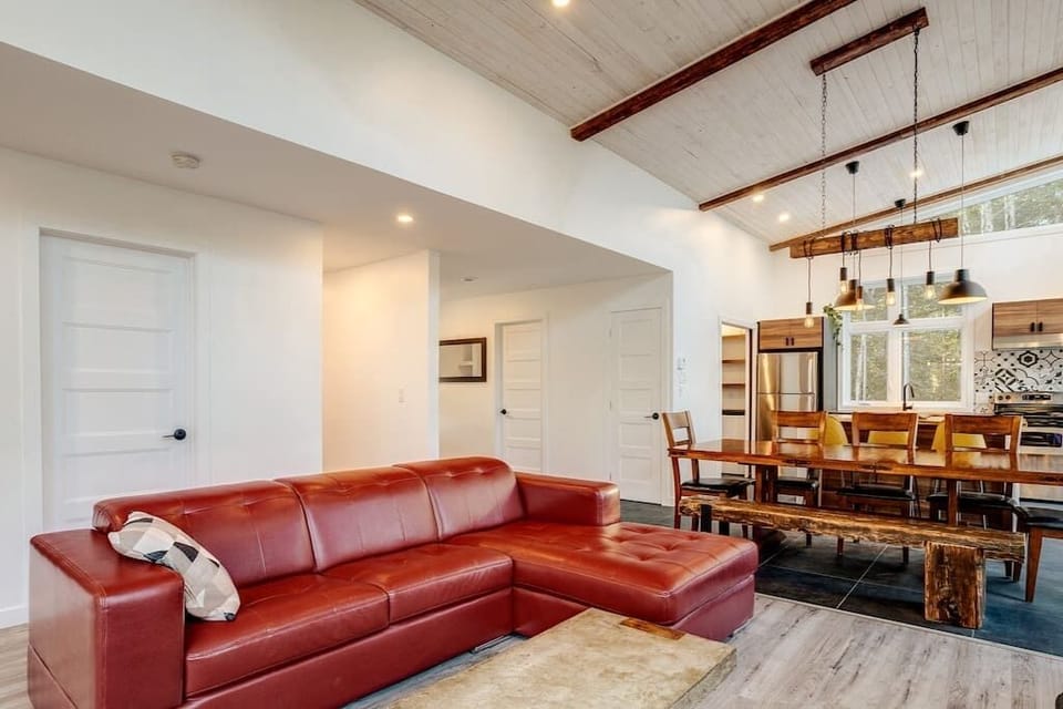 Living room and dining room