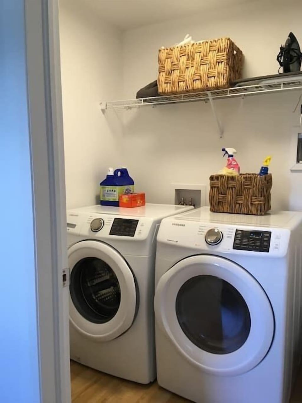 Washer and dryer in a closet
