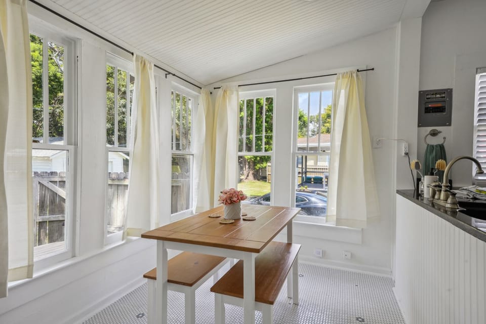 Bask in the brightly lit breakfast area with your favorite meal or coffee or tea