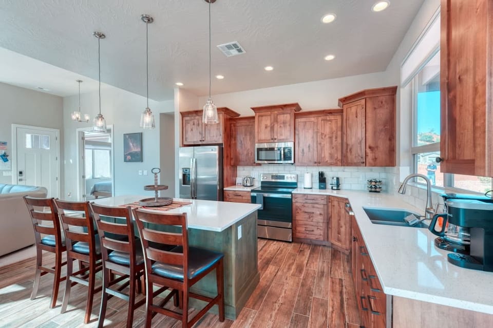 Imagine the culinary delights you can whip up in this gourmet kitchen!