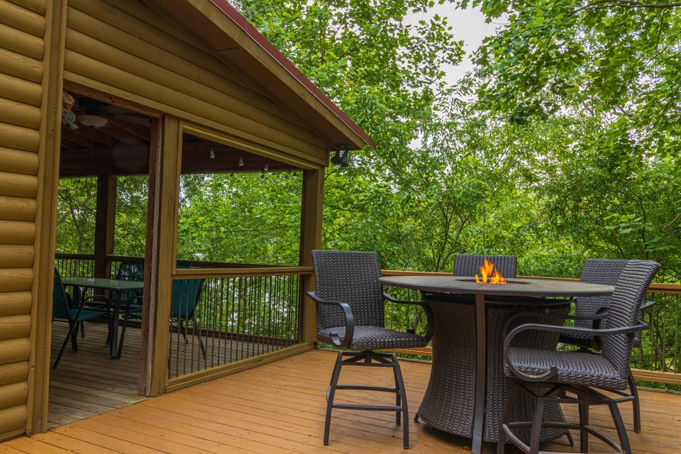 Sun Deck with Fire Pit table