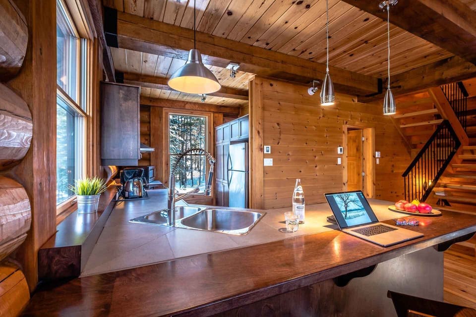 Chalet, 4 Bedrooms, Exterior Hot Tub | Living area | Flat-screen TV, DVD player