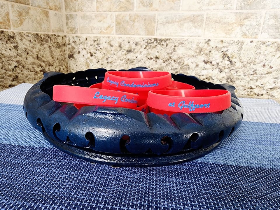 Guest arm bands get you in the pools, gym, and other amenities!