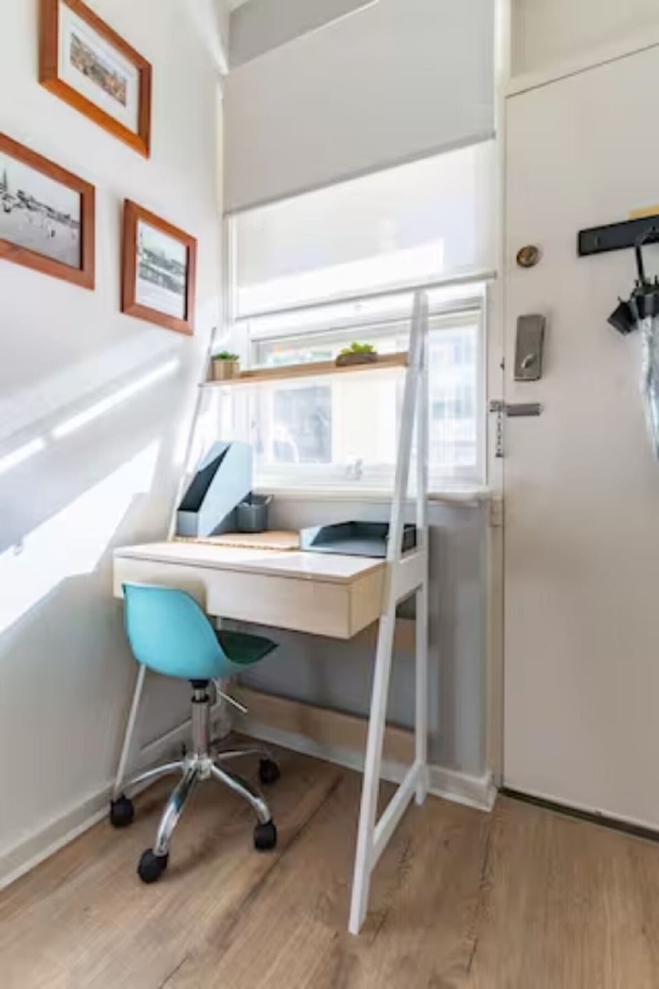 Well positioned and convenient desk