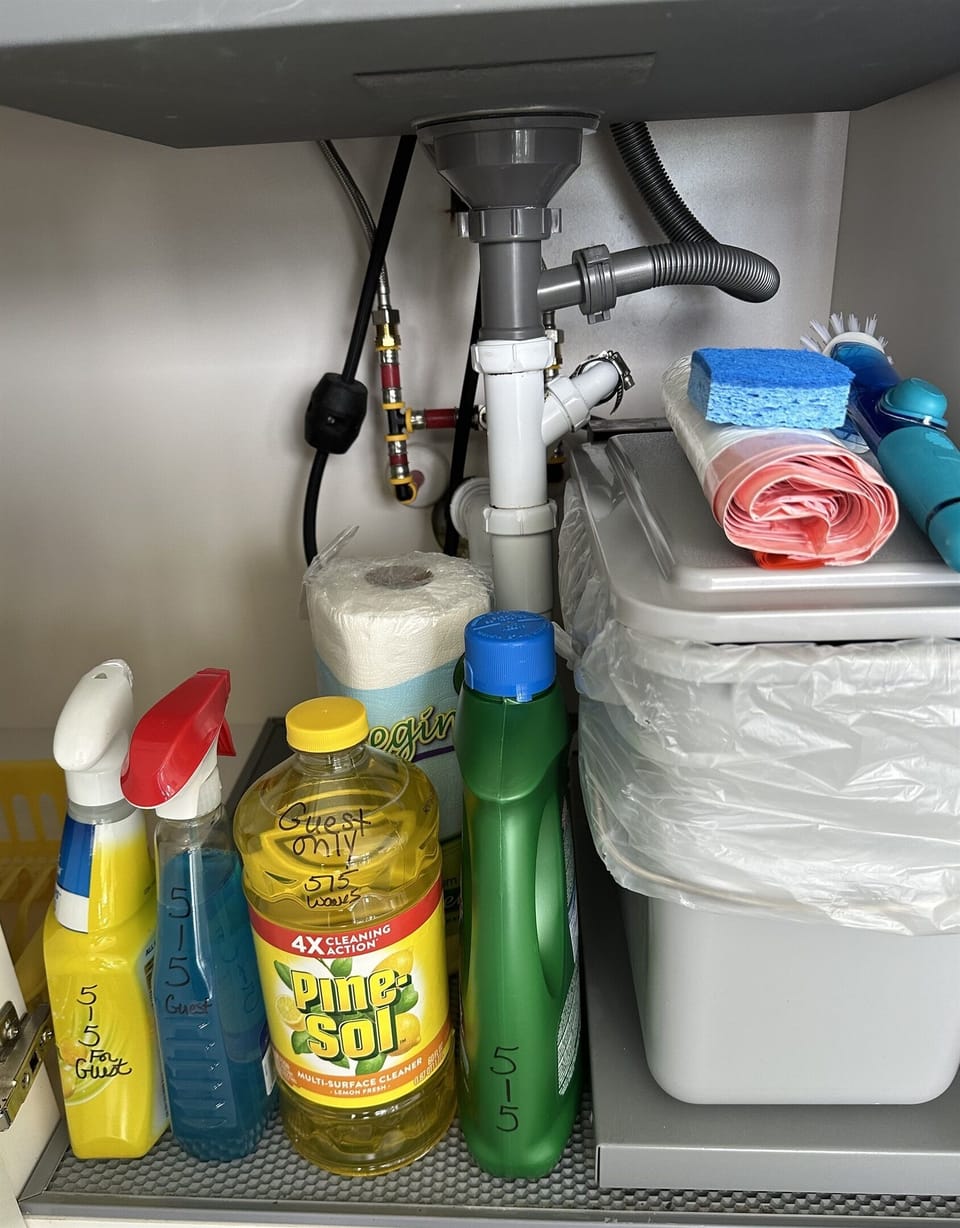 Cleaning Supplies for Guests =)