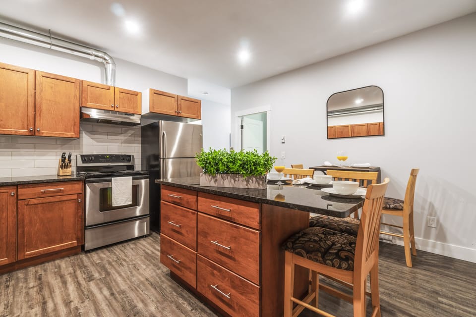 Kitchen with plenty of cupboard space
