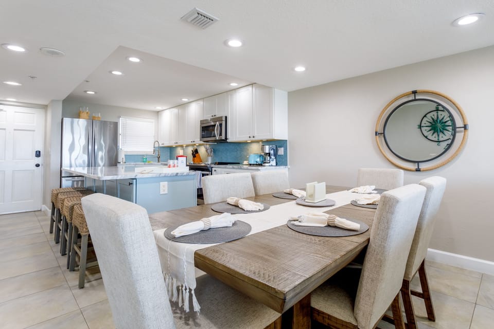 Comfortable "real" dining table with seating for six allows quality time and elbow room, suitable for any occasion.  