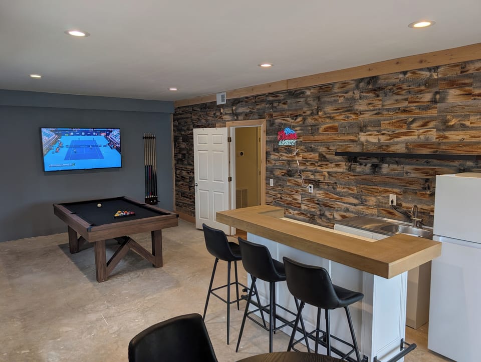 Bar area with pool table.