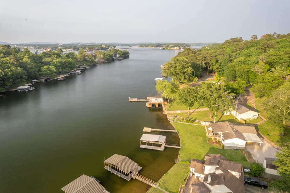 Aerial View of cove towards main channel and Central Ave