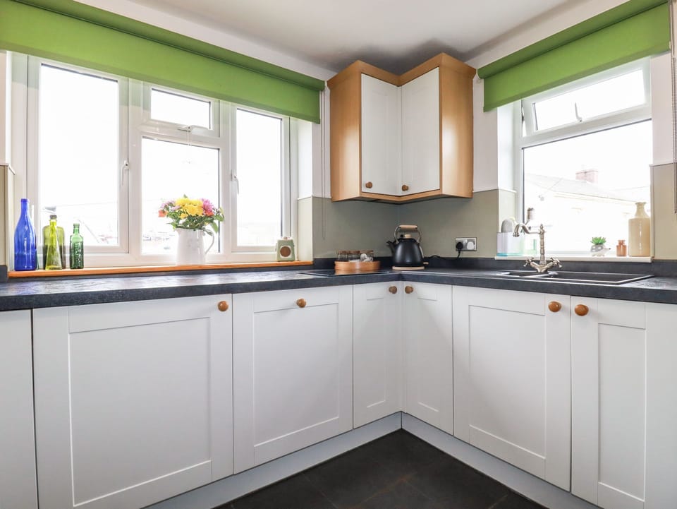 Fridge, dishwasher, electric kettle, toaster