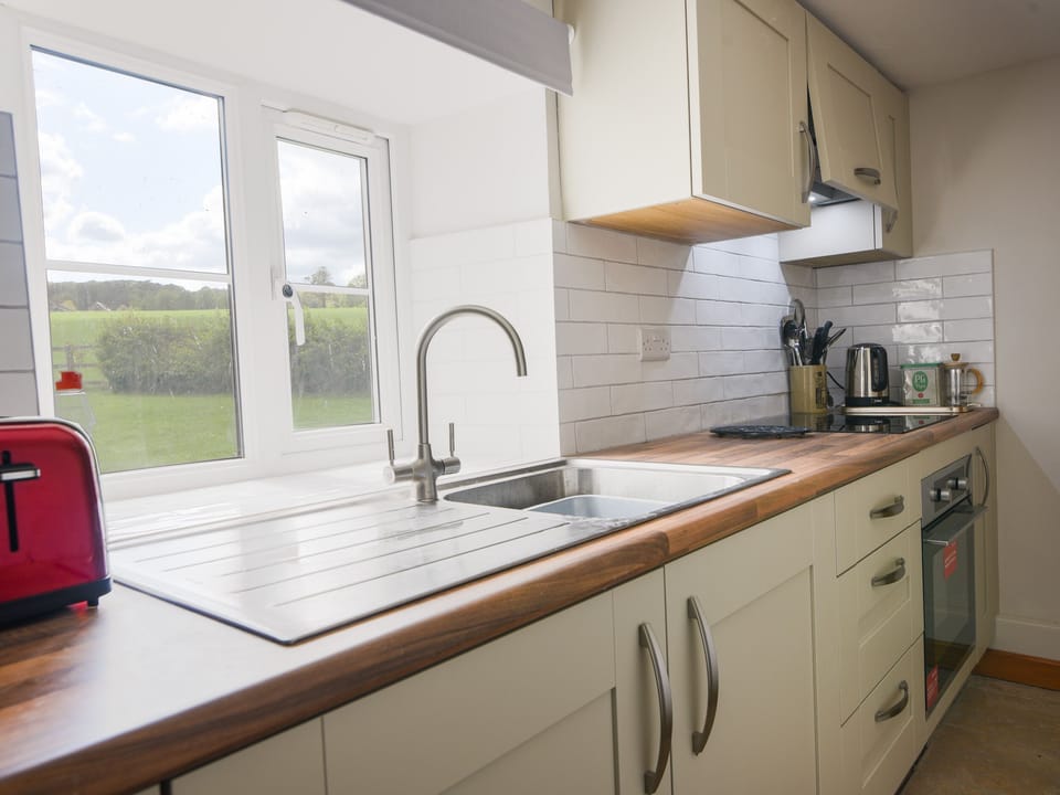 Fridge, dishwasher, electric kettle, toaster