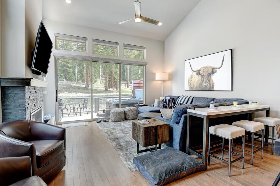 Living Area with Custom Windows