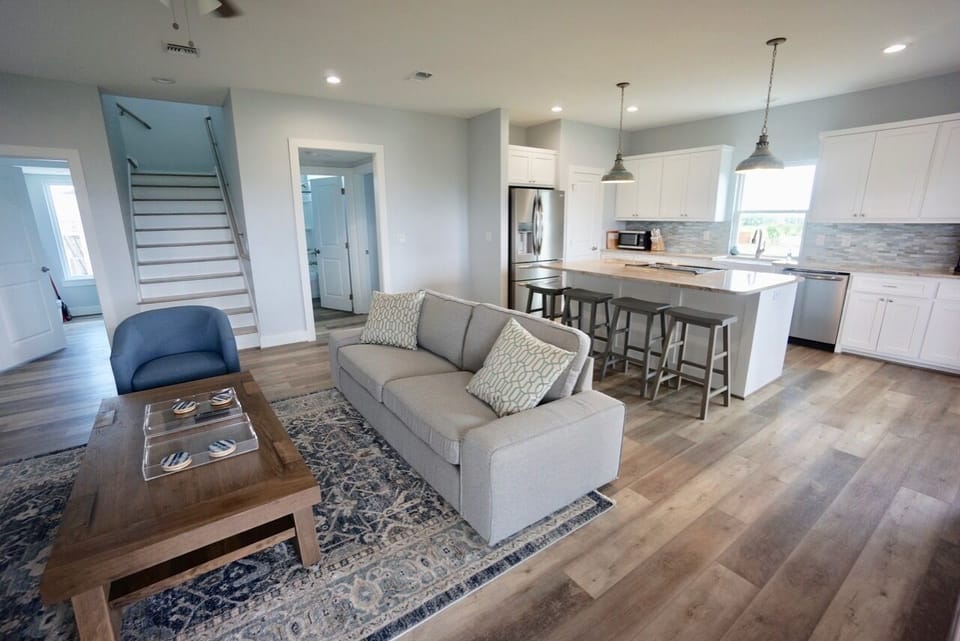 Entry view of living and kitchen