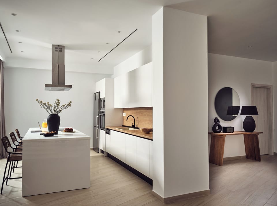 A comfy fully equipped kitchen for culinary wonders awaits you.
