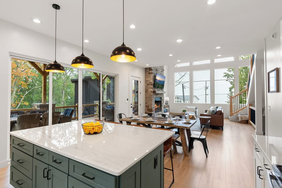Open floor plan with many windows to enjoy the beautiful surroundings! 