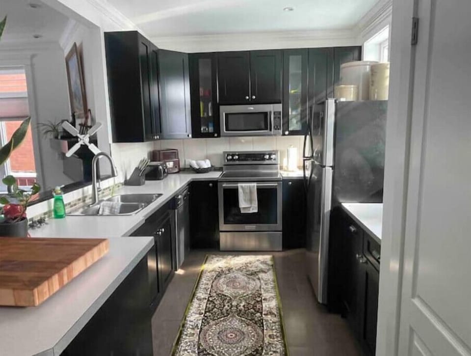Walking into the kitchen
