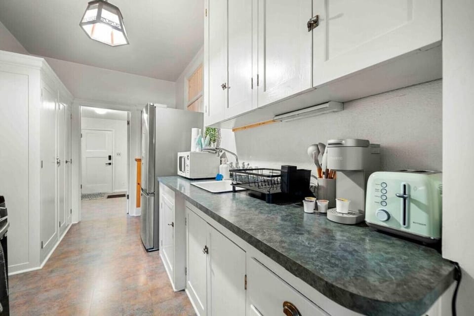 The kitchen area