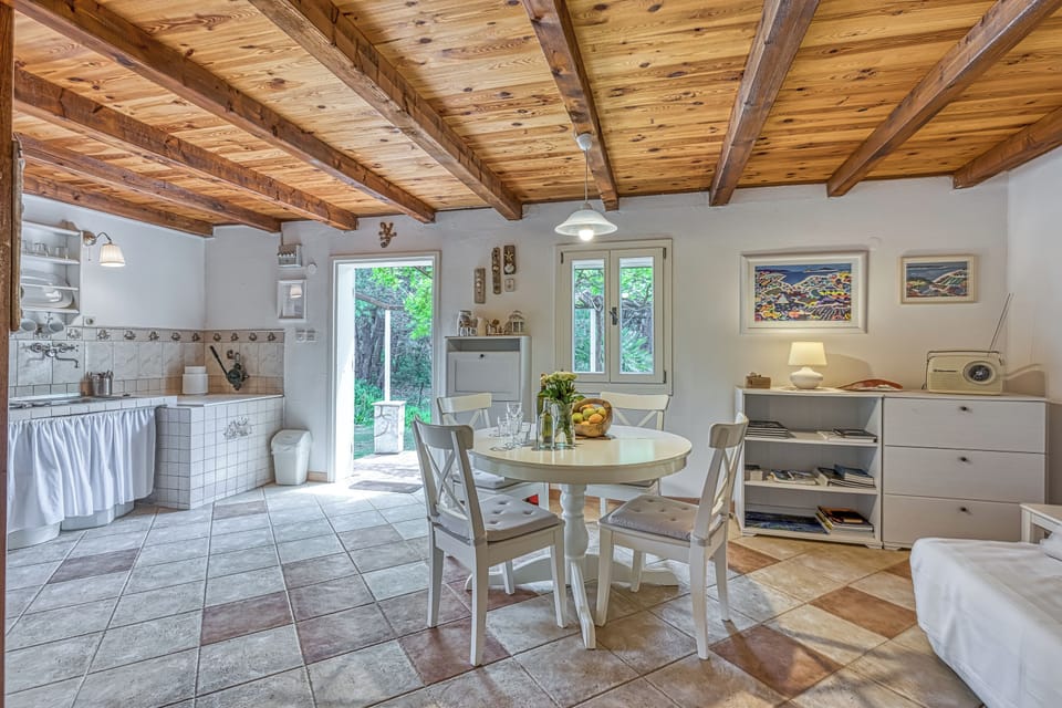 Family House, 1 Bedroom, Fireplace (Eco house Zabodarski beach) | Dining