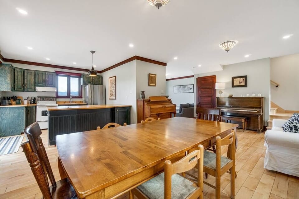 Dining room and kitchen