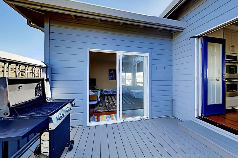 Balcony off kitchen. BBQ