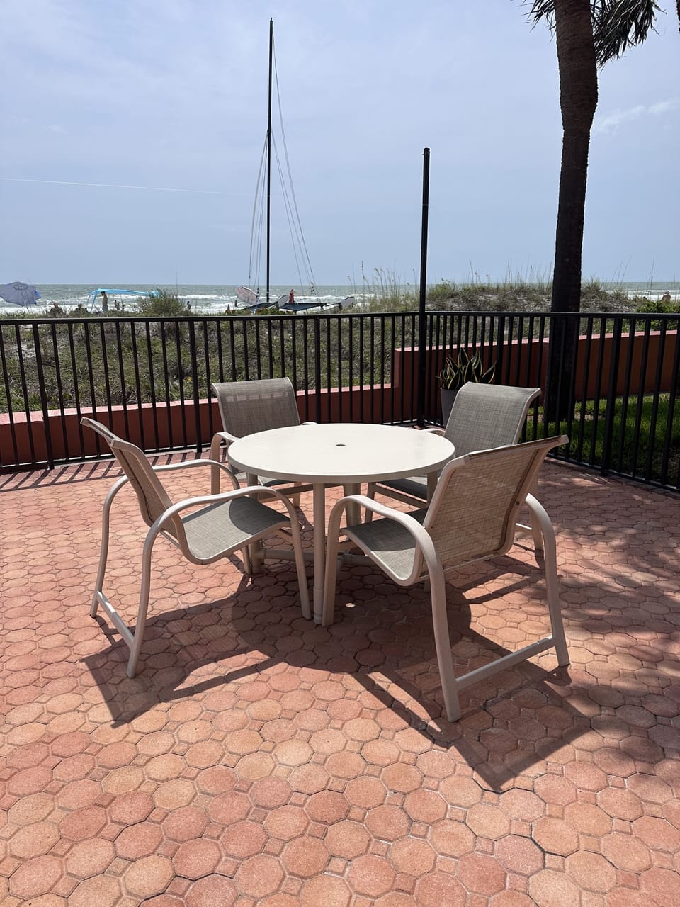Eating area outside by the pool