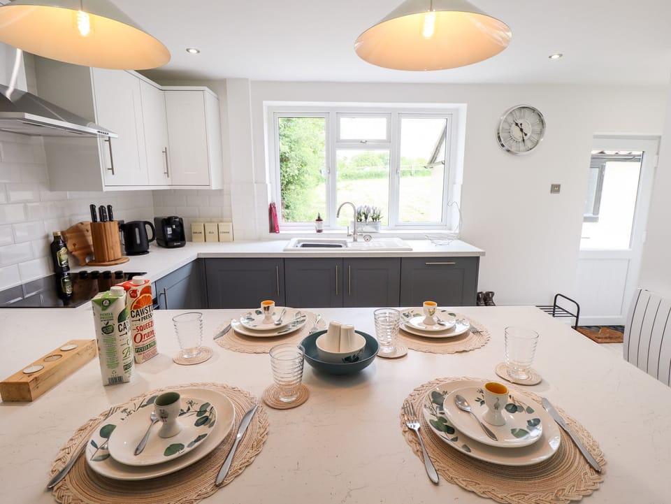 Fridge, dishwasher, electric kettle, toaster