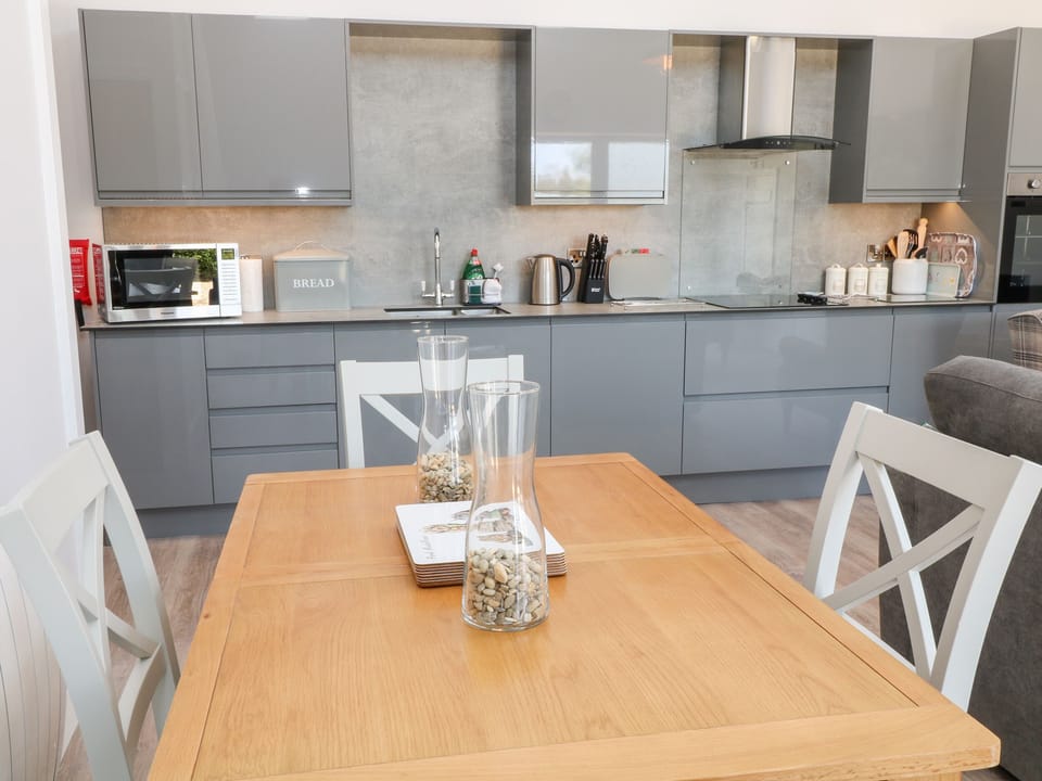 Fridge, dishwasher, electric kettle, toaster