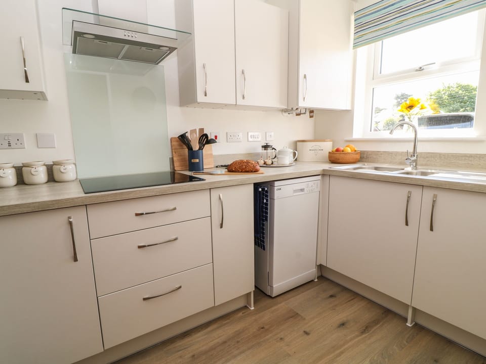 Fridge, dishwasher, electric kettle, toaster