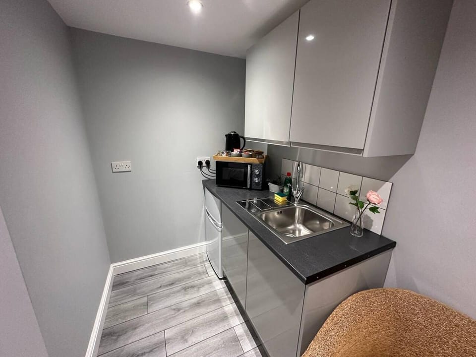 Apartment | Private kitchen | Fridge, microwave, electric kettle, toaster