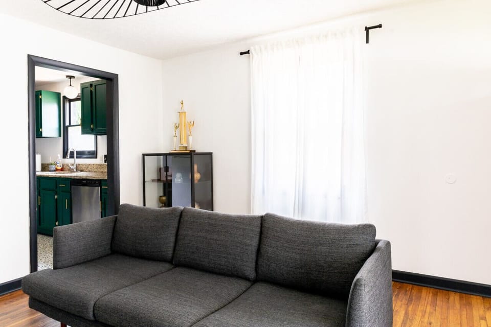Cozy living room off of the kitchen.