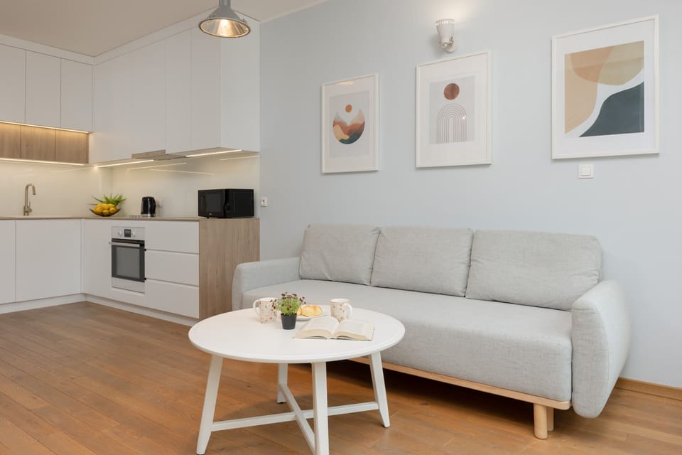 The living area offers a perfect blend of comfort and modern style. 