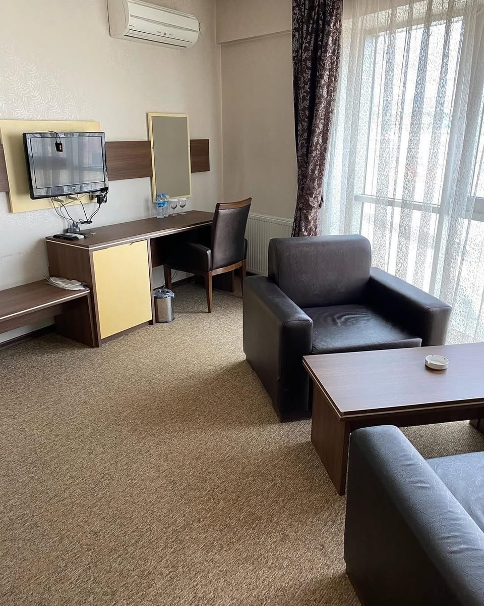 Deluxe Suite, Balcony, City View | Living area | Table tennis, books