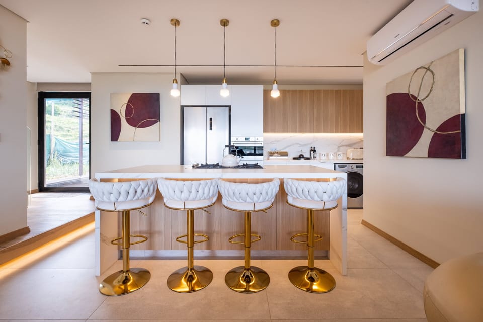 Exclusive Villa | Private kitchen | Fridge, microwave, oven, stovetop