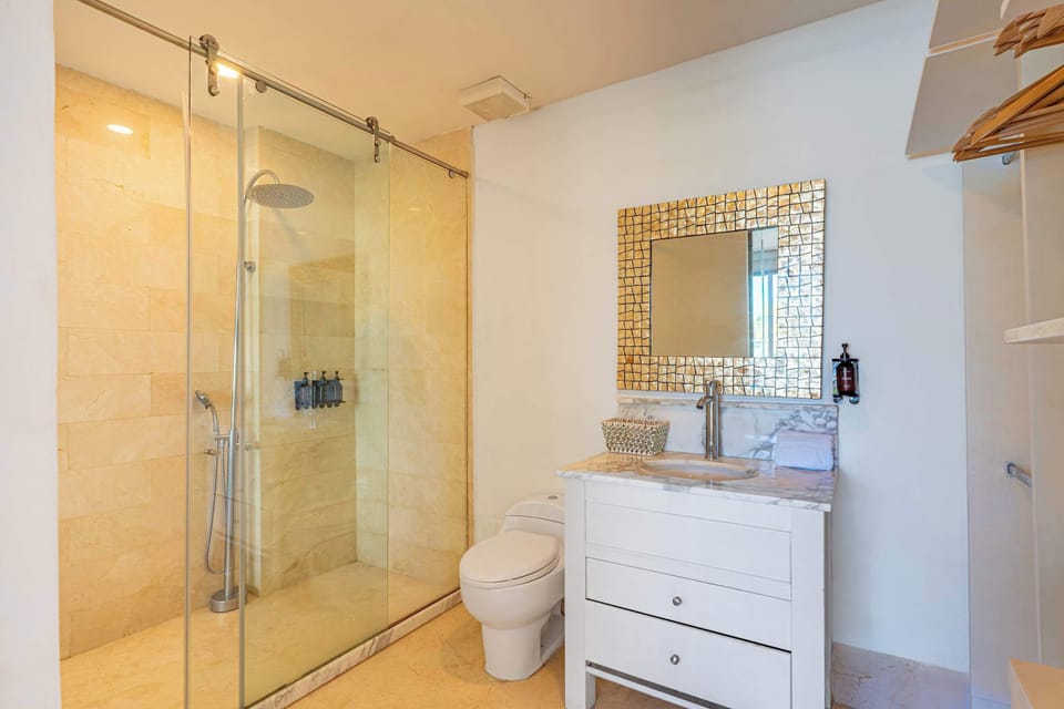 Modern bathroom with shower