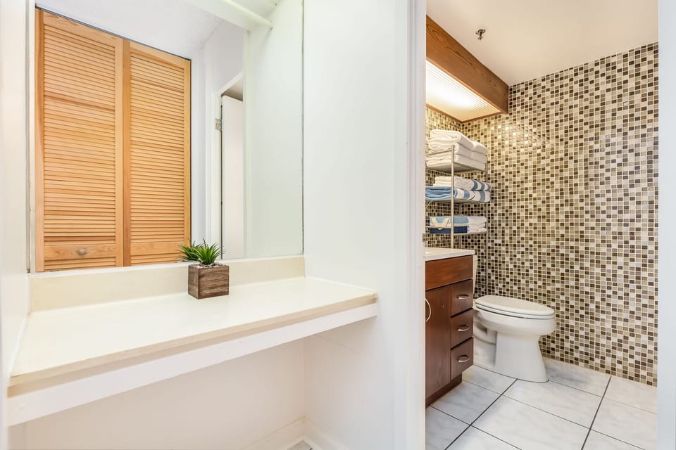Vanity Area & Bathroom