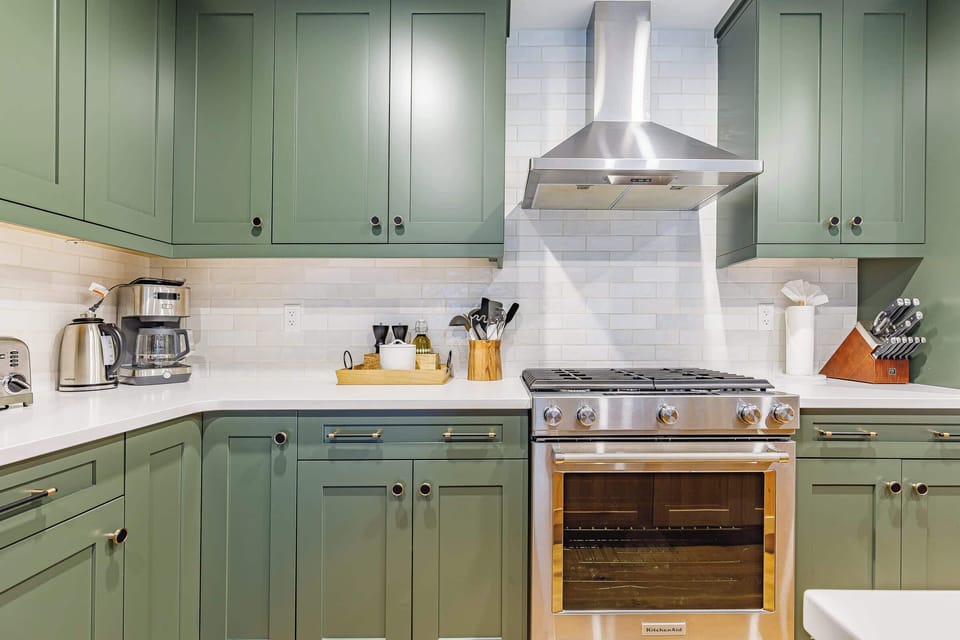 Quality gas KitchenAid range, and enough room to cook up a storm!