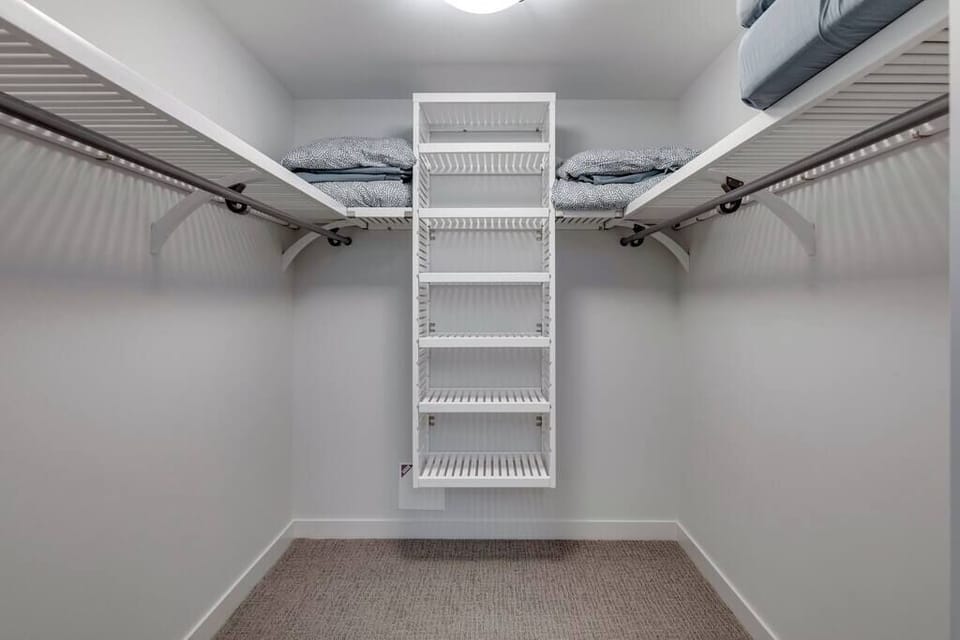 Large closet for added storage and convenience.
