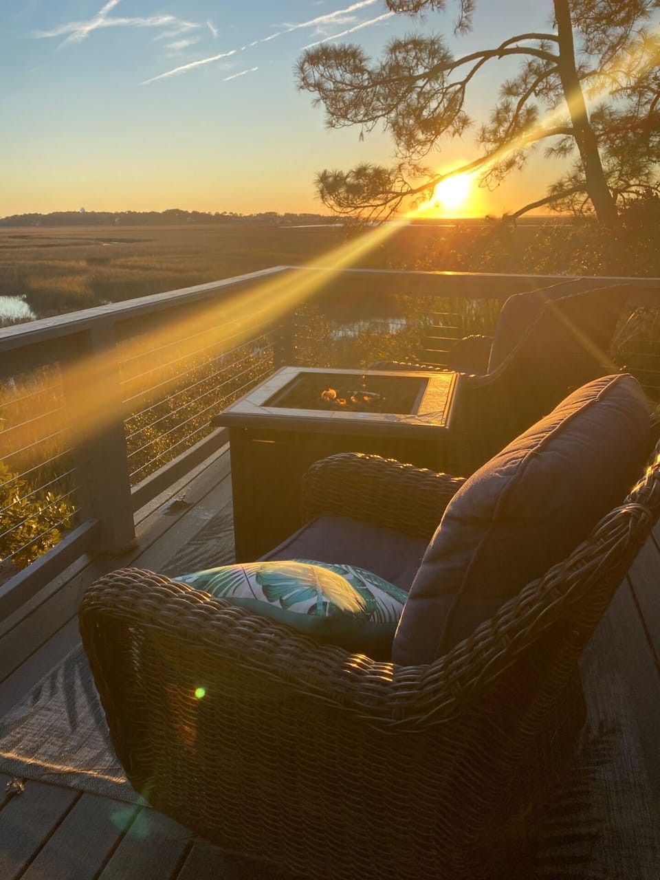 Sunset on the deck