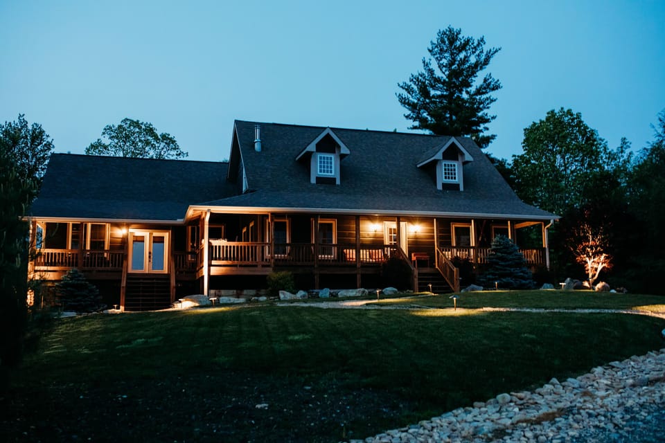 Pollard Farmhouse at night