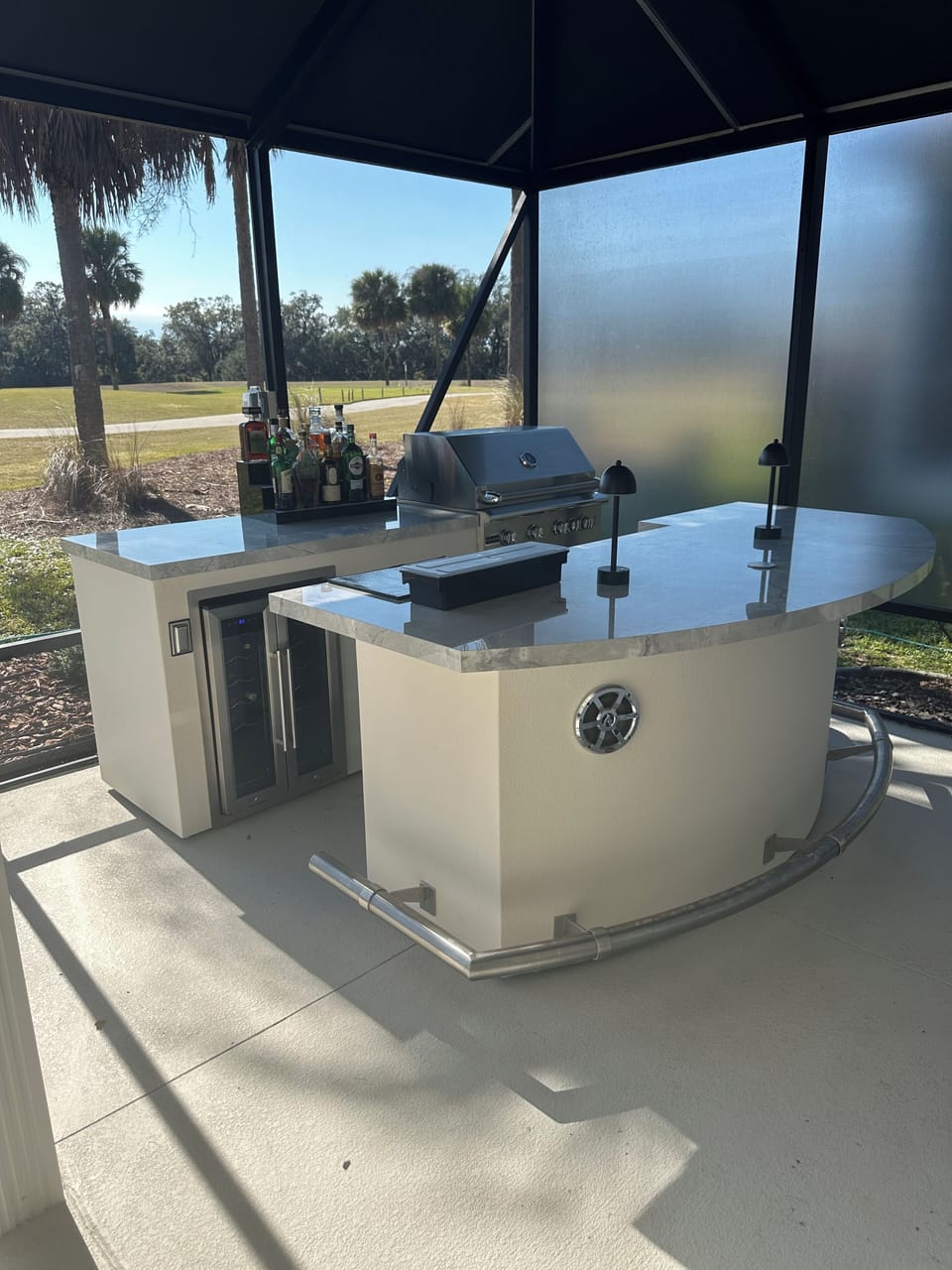 New bar and grill w/wine cooler and frig