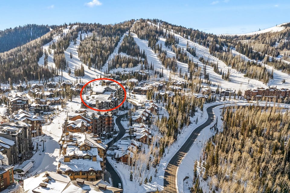Slopeside location.